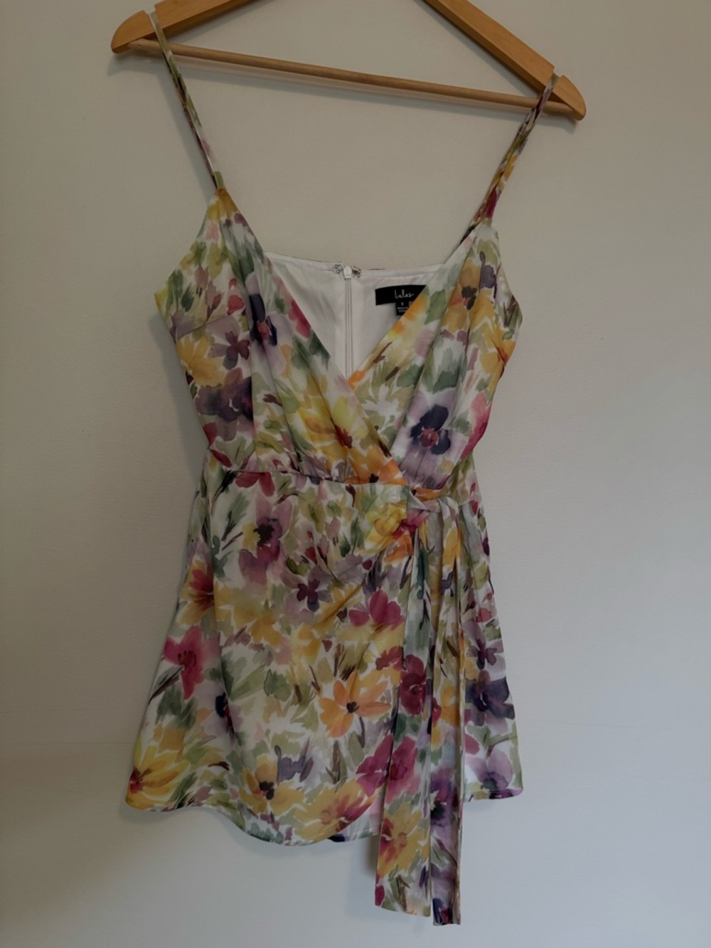 Lulus floral wrap skort dress